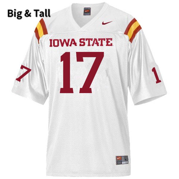 Iowa State Cyclones Men's #17 Darren Wilson Jr. Nike NCAA Authentic White Big & Tall College Stitched Football Jersey TQ42G01BY